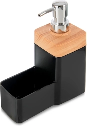 Dish Soap Dispenser with Sponge Holder Black 500 ml