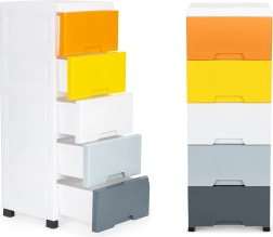 zásuvkový regál na kolečkách s 5 výsuvnými šuplíky modernhome