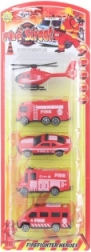 Set of Plastic Fire Trucks – 5 Pieces