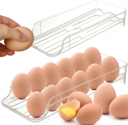 Refrigerator Egg Holder for 14 Eggs, Stackable Organizer