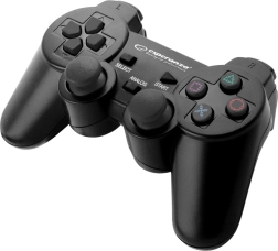 gamepad cablato per PS3 e PC USB Trooper nero