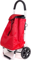 Folding shopping bag on wheels 98 × 48 × 36 cm, red
