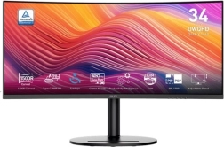Modern MD342CQP 34" gebogen LED ultrawide monitor UWQHD 120 Hz – zwart
