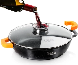 Hluboká granitová pánev se skleněnou poklicí TERRUNA AROMA 32 cm, 4,7 l