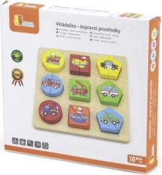 Puzzle in legno a incastro - trasporti in scatola in ceco