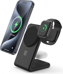 Caricatore wireless MagSpot Stand 3‑in‑1 con MagSafe per iPhone, Apple Watch e AirPods