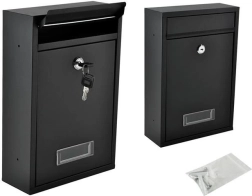 Poštovní schránka z pozinkované oceli – černá