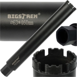 Diamanten kernboor 63 × 450 mm BIGSTREN, draad 1-1/4" UNC voor beton en steen
