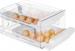 Two-tier egg dispenser for 40 pcs with pull-out drawers