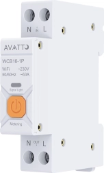 Interruttore automatico smart con Wi‑Fi Avatto WCB16-1P con misurazione dei consumi