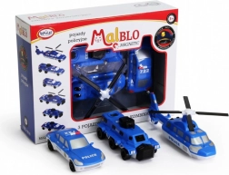 MalBlo magnetic police vehicles – creative building set for kids