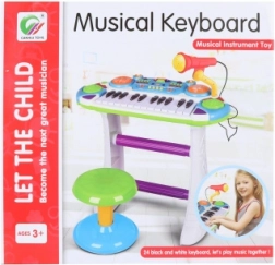 Pianino per bambini in plastica blu