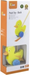 Houten duw-speeltje Eendje Viga