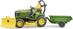 JOHN DEERE X949 garden tractor with BRUDER gardener figure