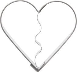 Tagliabiscotti Orion in acciaio inox a forma di cuore 5,5 cm