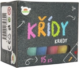 Colored sidewalk chalk in a box, 15 pcs