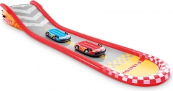 Pista da corsa gonfiabile con scivolo e galleggianti