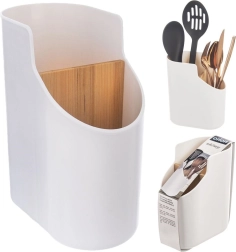 Supporto in bambù per utensili da cucina WHITELINE