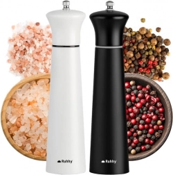 RUHHY kézi só- és borsőrlő szett, kerámia mechanizmus, 22 cm