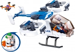 Sluban Police Helicopter with Drone – Building Set