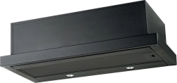 Telescopic range hood, black