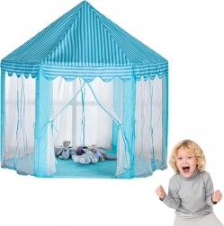 Tenda esagonale per interni ed esterni per bambini - blu