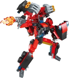 Qman Iron Fist Commander – transforming robot and combat vehicle, 333 pieces