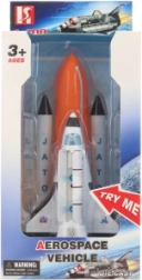 Razzo spaziale con luci e suoni, in metallo, 22 cm