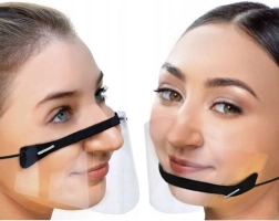 Mini helmet for nose and mouth - black