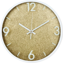 Wall clock gold and white 29.5 cm