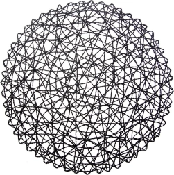 Runde Tischunterlage aus Papier schwarz 35 cm