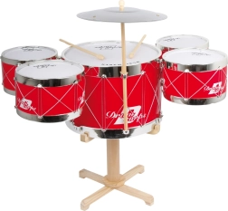 SMALL FOOT children's drum kit made of wood with cymbal