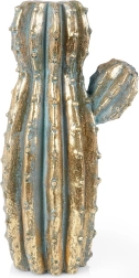 Vaso dorato a forma di cactus 41,5 cm
