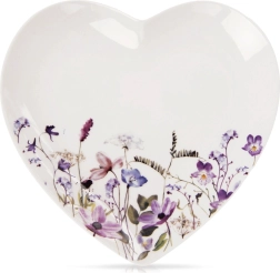 Assiette à dessert en porcelaine en forme de cœur LOUKA 17,5 × 17 cm