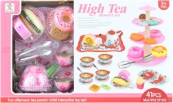 Tea set with tin tableware