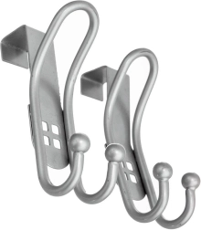 Dubbele roestvrijstalen deurhaak, 2 stuks