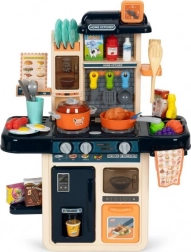 Kids’ Kitchen with Sounds and LED, Steam Effect, 42 Accessories – Nautical