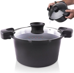 Granite Pot with Straining Lid 24 cm, 5.5 l ORION GRANDE