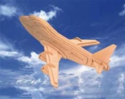 Woodcraft Houten 3D Puzzel Vliegtuig Boeing