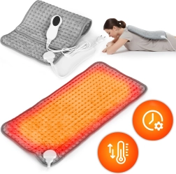 Elektryczna poduszka grzewcza 60 × 30 cm z pilotem, 10 poziomów grzania, 75 W MODERNHOME