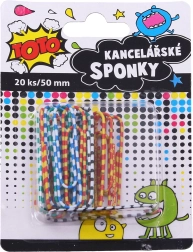 Striped Office Clips 20 pcs, 50 mm