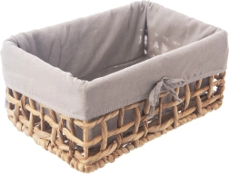 Panier de rangement naturel avec doublure textile amovible 30,5 × 20,5 × 15 cm ORION