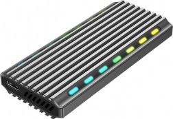 Custodia USB 3.1 per disco M.2 NVMe con illuminazione LED