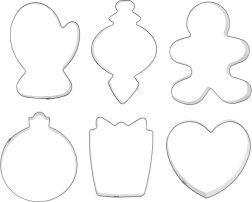 Sæt med 6 rustfri udstikkere til småkager