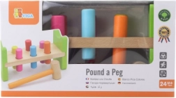 Wooden pounding bench for kids 24m+