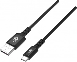 Silikonski kabel USB–USB‑C 2 m, črn, Quick Charge