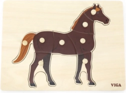 Puzzle Montessori in legno Cavallo VIGA
