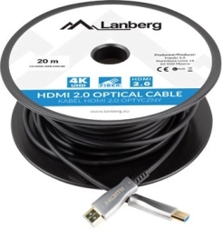 Aktiv optisk HDMI 2.0-kabel 20 m Lanberg sort