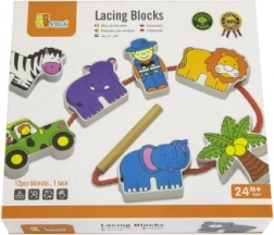 Viga drvene nizanice kocke Safari ZOO