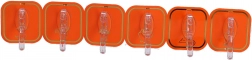 Self-adhesive hooks 6 pcs – orange